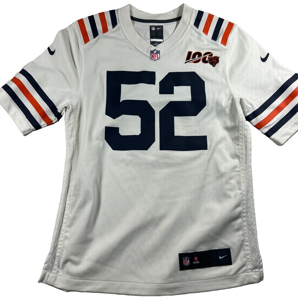 Nike NFL Chicago Bears Khalil Mack 52 Stitched Jersey White Small NFL100